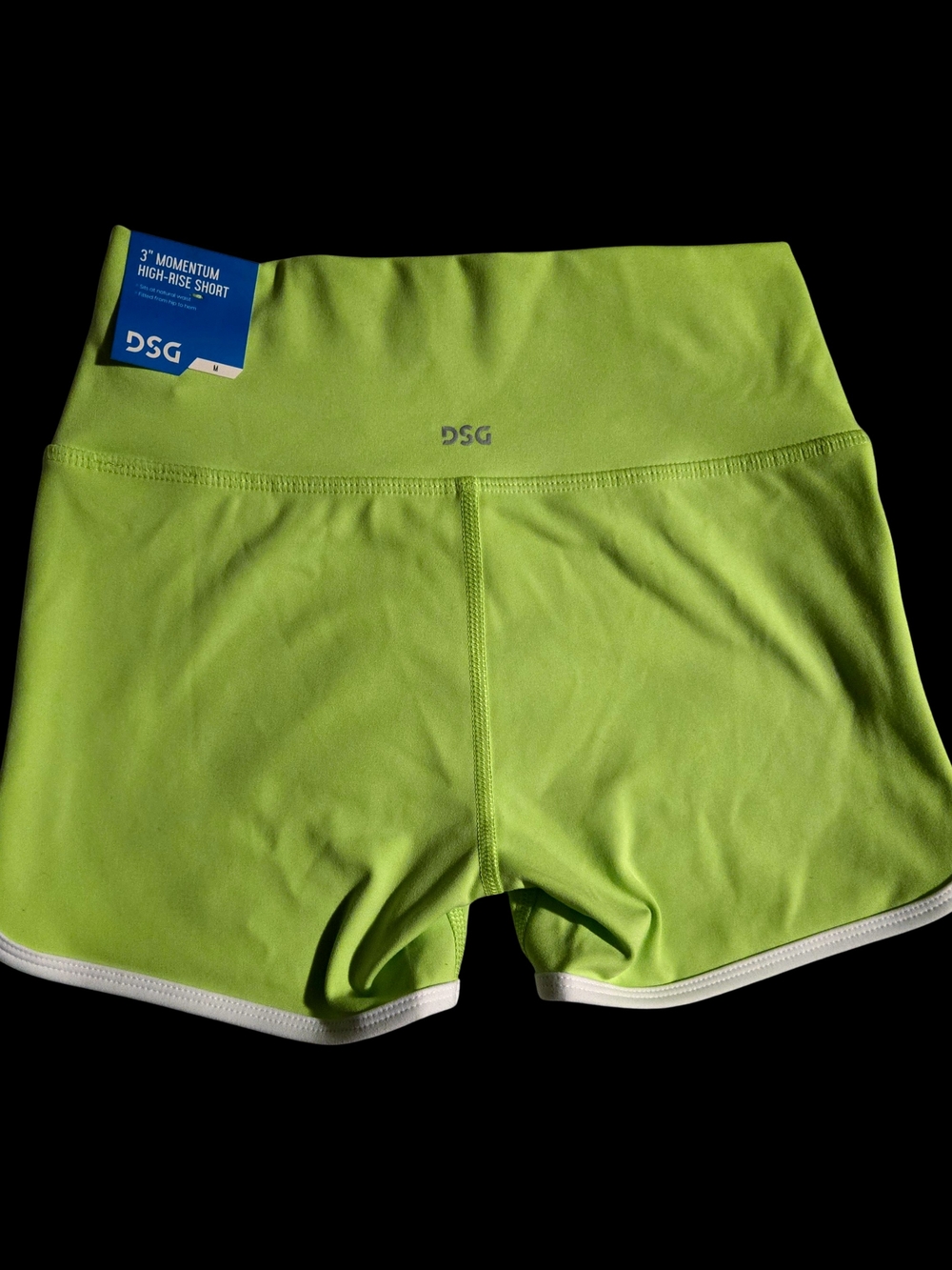 DSG Neon Lime High-Rise 3" Athletic Shorts Medium 10/12